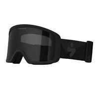Sweet Protection Firewall Reflect Snow Goggles - Lightweight Ventilated Snowboarding Ski Goggle UV Protection Anti Fog Lens, Obsidian Black/Matte Black/Black Peaks, one Size