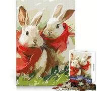 Sweet Rabbit 1000 Piece Jigsaw Puzzle for Teenagers Smart Game Relaxed Mind Pattern Assembly Santa Wish List (50x75cm)