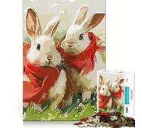 Sweet Rabbit 1000 Piece Jigsaw Puzzle for Teenagers Smart Game Relaxed Mind Pattern Assembly Santa Wish List (50x75cm)