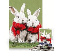 Sweet Rabbit Jigsaw Puzzle for Adults 1000 Pieces Think Smart Toy Home Enjoy Accurate Cut Wall Art Decor (50x75cm)