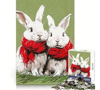 Sweet Rabbit Teenagers 1000 Piece Jigsaw Puzzle Think Smart Toy Bonding Time Smooth Cut Santa Wish List (38x26cm)