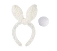 Sweet Rabbits Ears Tail Hairbands For Photo Studio Easters Eye-catching Props Halloween Party Daily Wear