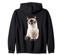 Sweet Ragdoll Cat Blue Eyes Feline Pet Lover Zip Hoodie