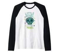 Sweet Rebels Retro Punk Edgy Skull Aesthetic Funny Kawaii Raglan Baseball Tee