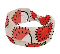Sweet Red Rambutan Fruit Pattern Stretchy Headbands for Women, Absorbed Sweat Sport Yoga Workout Headband, Soft Wide Hairband, Twist Knotted Hairwrap
