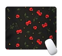 Sweet Revenge Cherries Skulls Mouse Mat Rubber Base Mouse Pads Non-Slip Mousepads For Work Computer Laptop 25X30Cm