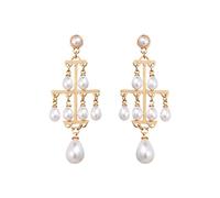 Sweet Romantic Simulated Pearl Multilayer Drop Dangle Earrigs Elegant Women Party Wedding Earrings Jewelry Gift