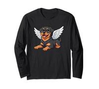 Sweet Rottweiler Angel with Wing Cartoon Dog Lovers Long Sleeve T-Shirt