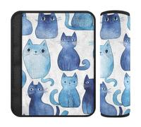 Sweet Russian Bluecats White 2 Pack car seat Strap Covers Stop seat Belt Cutting into Neck for Backpack Protector para cinturón de carro