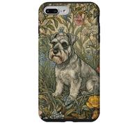 Sweet Salt & Pepper Schnauzer in English Garden Case for iPhone 7 Plus/8 Plus