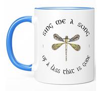 Sweet & Salty Novelty Coffee Mugs, Skye Boat Song Outlander Coffee Mug, Outlander Gifts for Women, Claire Fraser Jamie Fraser Outlander Merchandise 11oz White/Light Blue