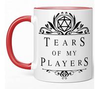 Sweet & Salty RPG Gaming Mugs - Tears of My Players Coffee Cup, Funny Dungeon Master Gifts, Dungeons and Dragons Gifts for Dnd Lovers, DND Accessories, 11oz Red