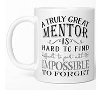 Sweet & Salty Thank You Gifts for Mentor Teachers - A Truly Great Mentor is Hard to Find Mug, Mentorship Appreciation Coffee Cup from Student Intern Men Women - 11oz White