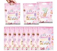 Sweet Sassy and Seven Party Favors - Girls Sweet 7th Goodie Candy Gift Bags Sweet Sassy Ice Cream Themed 7 Year Old Party Favors 7th Birthday Decorations for Birthday