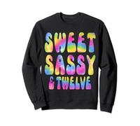 Sweet Sassy And Twelve 12th Birthday Tie Dye 12 Years Old Sweatshirt