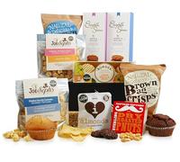 Sweet & Savoury Snacks Gift Box | 13-Piece Gourmet Food Hamper with Award-Winning Biscuits, Crisps & Popcorn | Reusable Magnetic Presentation Box