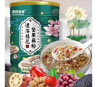 Sweet-scented Osmanthus Nuts Lotus Root Powder, Red Dates Tremella oatmeal, Healthy convenient fast breakfast, Chinese Specialties, Snack Gifts, Cereals & Breakfast (Sweet-scented Osmanthus,2can)