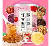 Sweet Scented Red Dates Tremella Nut Lotus Root Starch Soup, Healthy Nutritious Meal Substitute Powder, Instant Five Grains Breakfast Porridge, Snacks, Cereals and Vegetables (1 can)