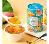 Sweet Scented rose fruit Lotus Root Starch Soup,380g/can,Instant Chia qiyazi nut Tremella Congee,Ready-to-Eat Breakfast Porridge,Healthy Nutritious Oatmeal,Chinese morning cereal (Chia Fruit,2can)