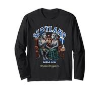 Sweet Scottish Deerhound Dog Pair Whiskey Love Scotland Long Sleeve T-Shirt