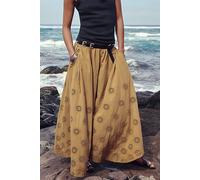 Sweet Serenade Pull-On Wide-Leg Pants at Free People in Aged Gold, Size: US 12 - female