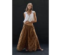Sweet Serenade Pull-On Wide-Leg Pants at Free People in Emperador, Size: US 12 - female