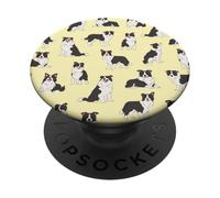 Sweet Shadows-Black & White Border Collies In Sunlight PopSockets Adhesive PopGrip