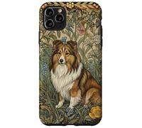 Sweet Shetland Sheepdog Vintage William Morris Floral Case for iPhone 11 Pro Max