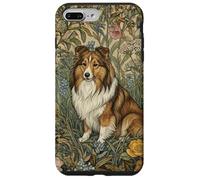 Sweet Shetland Sheepdog Vintage William Morris Floral Case for iPhone 7 Plus/8 Plus