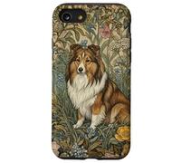 Sweet Shetland Sheepdog Vintage William Morris Floral Case for iPhone SE (2020) / 7/8