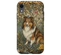Sweet Shetland Sheepdog Vintage William Morris Floral Case for iPhone XR