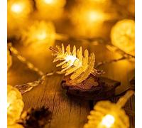 SWEET SHINE 35 Count Pinecone String Lights with Battery Powered, 17.5 Feet 8 Modes Decorative String Light (Pine Cone)
