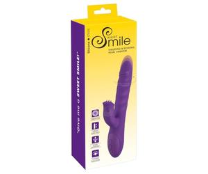Sweet Smile Impact Vibrator with Clitoral Stimulator-05973680000 Purple One Size