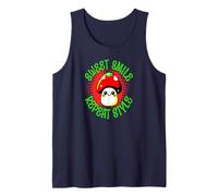 Sweet Smile Repeat Style Cute Kawaii Mushroom Graphic Tank Top