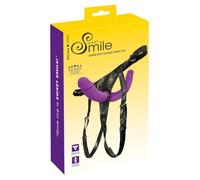 Sweet Smile Super Soft Double Strap-on Purple/Black 32.0 cm