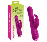 Sweet Smile - thrusting, rotating vibrator with clitoral arm (pink)