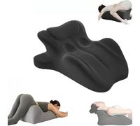Sweet Spot Pillow, 27 Degree Angle Perfect Position Couple Pillow Enhance Experience, Sweet Love Nest Spark Wedge Cushion, Rebound Memory Foam Ergonomic Posture Support for All Postures (Black)