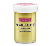 Sweet Sticks 100% Edible Metallic Premium Food Lustre Colours Cake Decoration Icing Baking Craft Dye Painting Slime Making and Modelling - Australian Product Banana Yellow