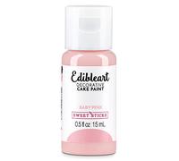 Sweet Sticks Matt Edible Art Decorative Paint for Fondant- Buttercream Cakes (Chilled) Royal Icing- Sugar Cookies- Marshmallows- Modelling Chocolate 15ml Baby Pink
