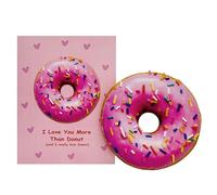Sweet strawberry Donut Shaped Greeting Card, Love Card, for Him Her, Cute Birthday Card Gifts for Boyfriend Girlfriend, Lovely Love Greeting Card for Husband Wife