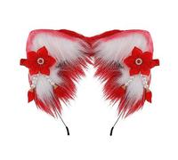 Sweet Students Unisex Taking Photo Hairband With Bowknot/Flower Decors Foxes Ear Headbands Cartoon Hair Hoop Cosplay Headbands For Woman Cosplay Headband Foxes Ear Shape Halloween Headband Ears