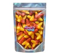 Sweet Stuff Assorted Chicken Feet - Retro Sweets & Chewy Sweets for Party Bags, Pick and Mix Candy, Soft Texture, Multi-Colour Traditional British Confectionery (300g)