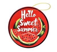 Sweet Summer Decorative Christmas Hanging Ornaments for Xmas Tree Round Ceramics Pendant Party Wedding Supplies