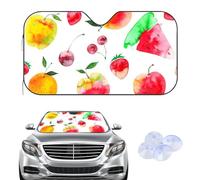 Sweet Summer Fruit Car Windscreen Cover Sunshades, Frost Window Screen Cover for Winter, Car Accessories Frost Windscreen Gifts for Men Screen Protector From Ice Window Suv Van (140× 70 cm)