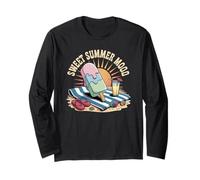 Sweet Summer Mood Seaside Holiday Fun Ice Cream Tee Long Sleeve T-Shirt