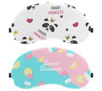 Sweet Summer Popsicle 2-Pack Light-Blocking Soft Breathable Eye Masks with Eye Patches and Sleep Masks