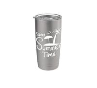 Sweet Summer Time Funny Beach Summer Vibes Stainless Steel Insulated Tumbler