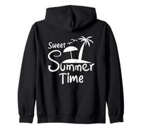 Sweet Summer Time Funny Beach Summer Vibes Zip Hoodie