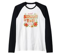 Sweet Summertime Time Floral Vibes Raglan Baseball Tee