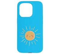 Sweet Sun Hand Drawn Boho Style Happy Sunshine Smile Case for iPhone 15 Pro